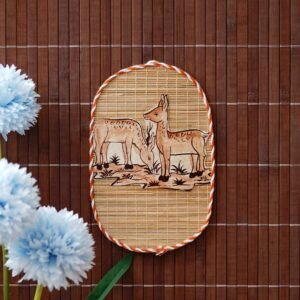 Bamboo Art Dear Painting For Home Decor | Bamboo Art Gift For Multiple Occasions