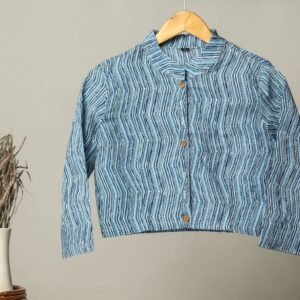 Handmade Block Print Cotton for Women ? Ethnic Floral Printed Top with Long Sleeves