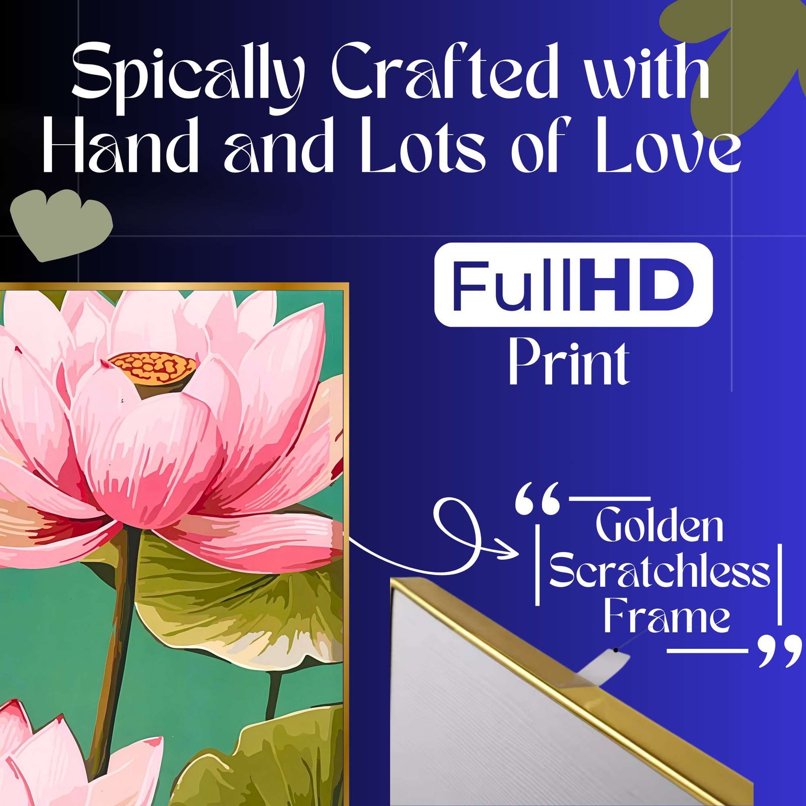 Set of Four Wall Paintings for Wall Dacoration Golden Framed Wall Paintings for Living Room & Bedroom Wall Art for Home Decoration & Office Wall Décor (13x10 inch CH-GD4-11) - Image 3