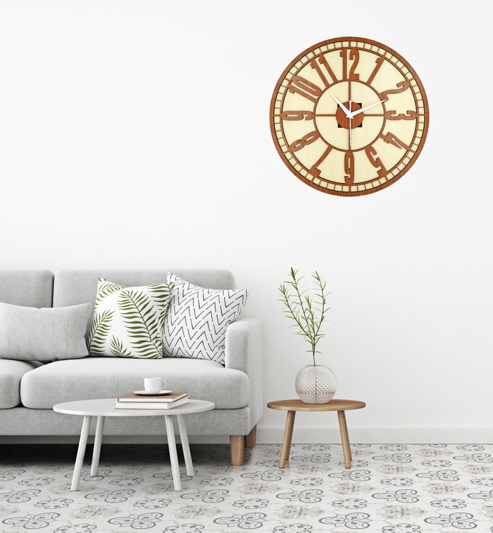 Wooden Silent Non-Ticking Wall Clock for Home Stylish Latest Designer Wall Clock for Home Living Room Bedroom Office Hall - Image 3